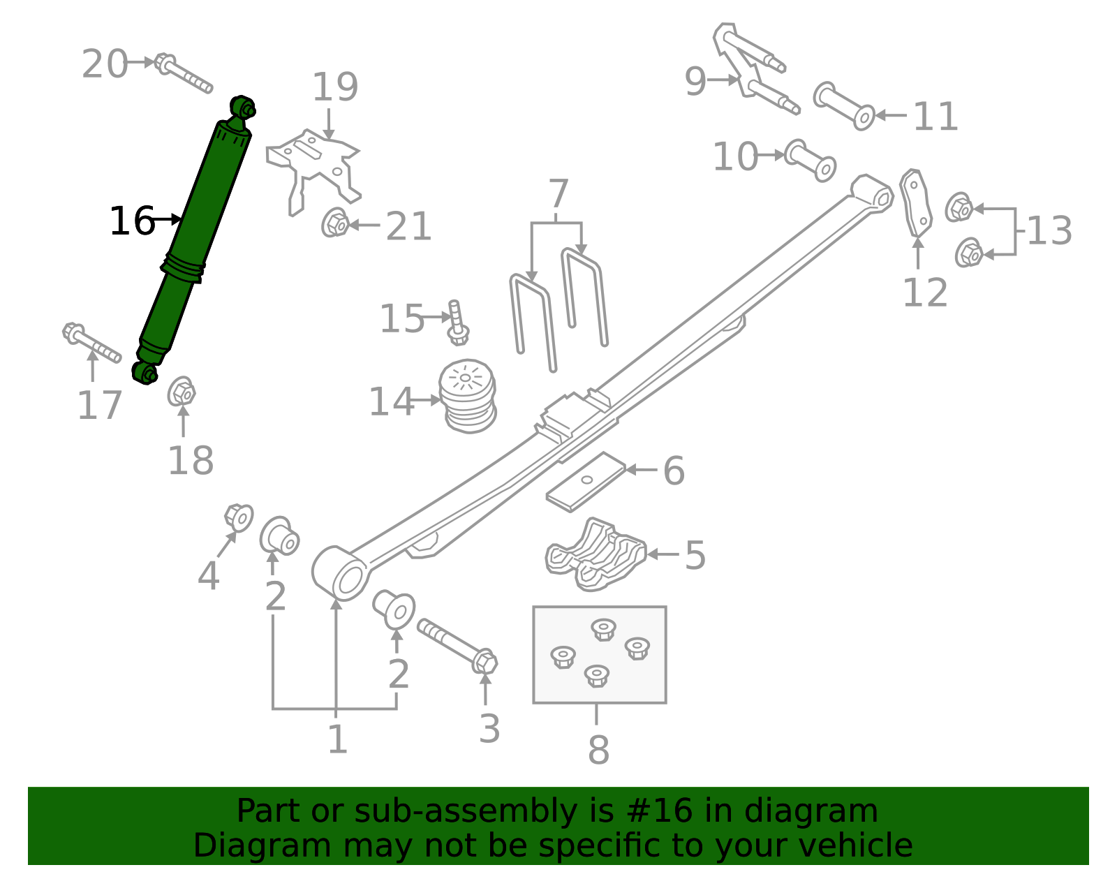 KB3Z-18125-E - Shock Absorber 2019-2023 Ford Ranger | Ford Parts