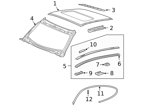 Roof & Components for 1999 Porsche 911 #0