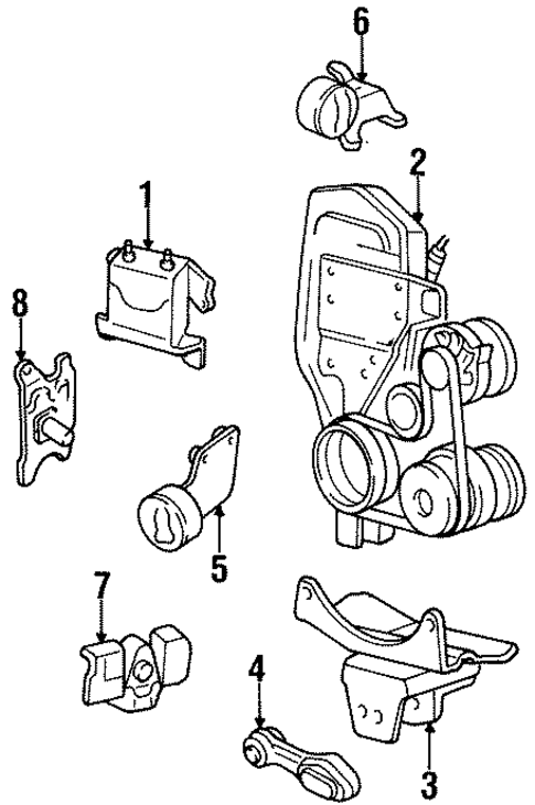Engine & Trans Mounting for 1996 Oldsmobile Achieva #0
