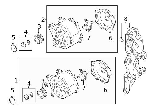 Alternator/Generator & Related Components for 2015 Volkswagen Passat #0