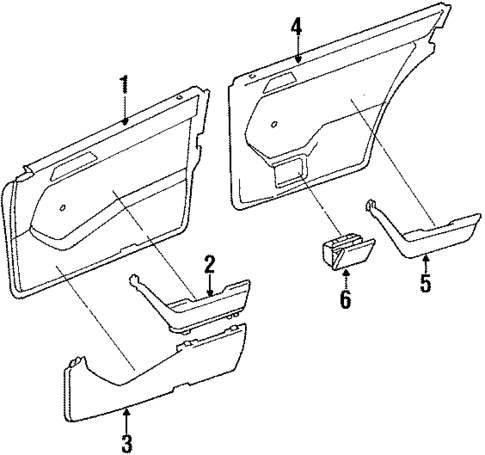 Interior Trim for 1989 Mercedes-Benz 260E #0