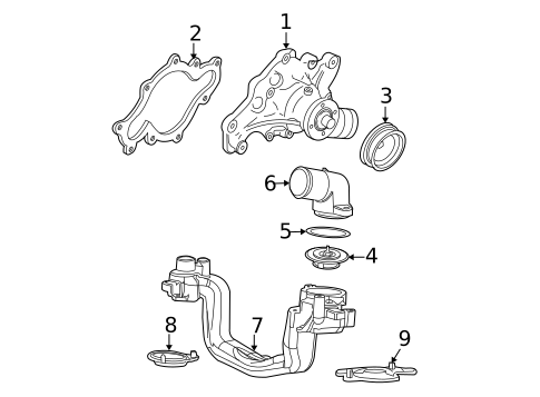 Water Pump & Related Components for 2007 Ford F-250 Super Duty #0