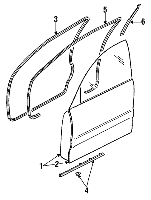 Door & Components for 1995 Mazda 626 #0