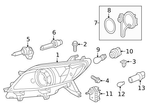 Bulbs - Chassis for 2019 Toyota Sienna #0