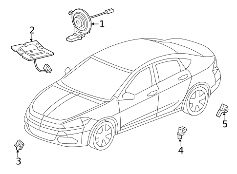 Air Bag Components for 2013 Dodge Dart #1