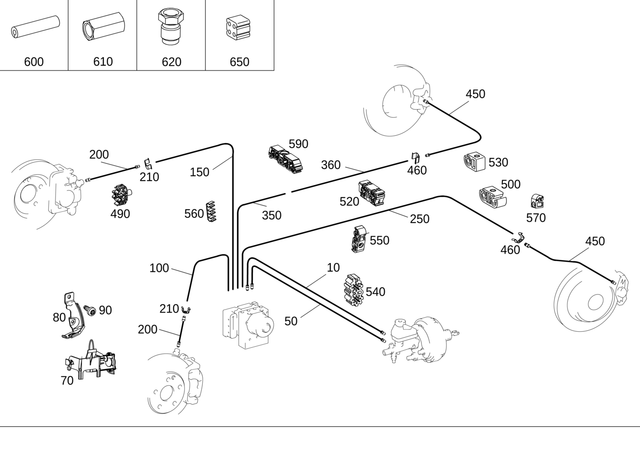 2464200000 - : Brake Line for Mercedes-Benz Image