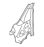 1K6802126A - Body: Inner Hinge Pillar for Volkswagen: Golf, Golf R, GTI Image