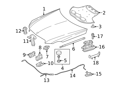 Hood & Components for 2017 Mercedes-Benz CLS63 AMG S #1