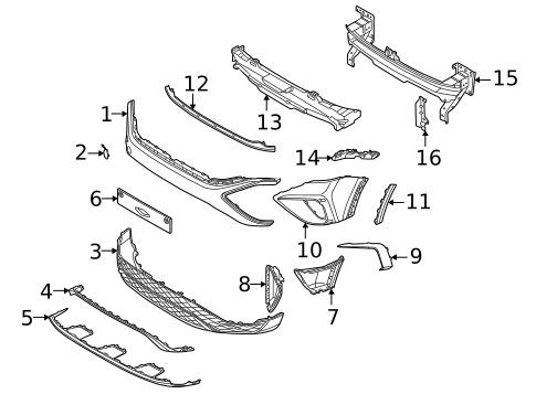 Bumper & Components - Front for 2023 Volkswagen Taos #0