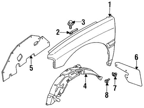 Fender & Components for 1994 Isuzu Amigo #0