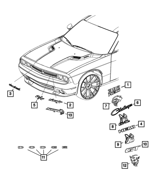 Nameplates for 2018 Dodge Challenger #0