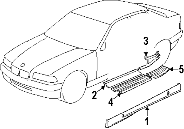 51712234187 - Body: Rocker Molding for BMW Image