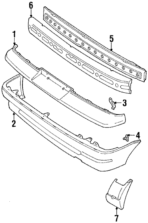 Bumper & Components - Rear for 1994 Suzuki Swift #0