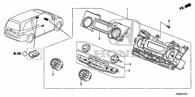 Auto Air Conditioner Control (1) for 2015 Honda Odyssey #0