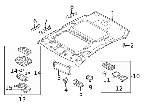 Interior Trim - Roof for 2012 Kia Optima #3