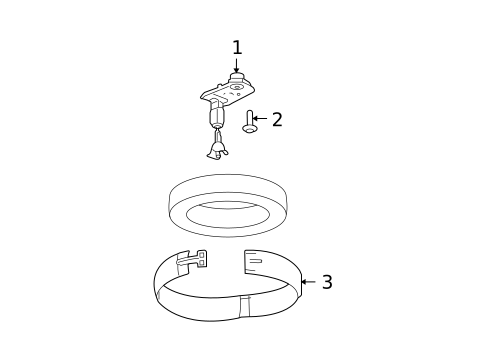 Spare Tire Carrier for 2014 GMC Acadia #0