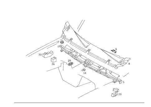 Water Baffle with Intake Shell for 2002 Mercedes-Benz ML 55 AMG&reg; #0