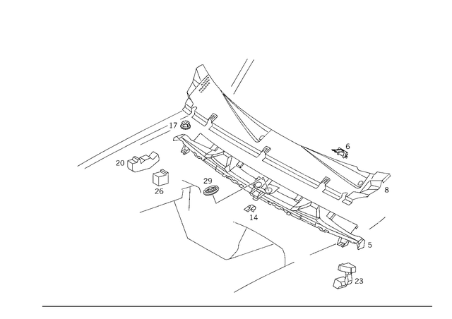 1638310736 - Heating and Ventilation: Guide Part for Mercedes-Benz Image image
