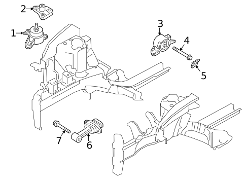 Engine & Trans Mounting for 2015 Kia Forte #0