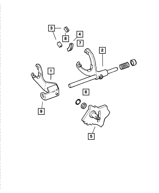 5103305AB - Transfer Case Model 244 [DHU]: Transfer Case Mode Shift Fork for Mopar Image image