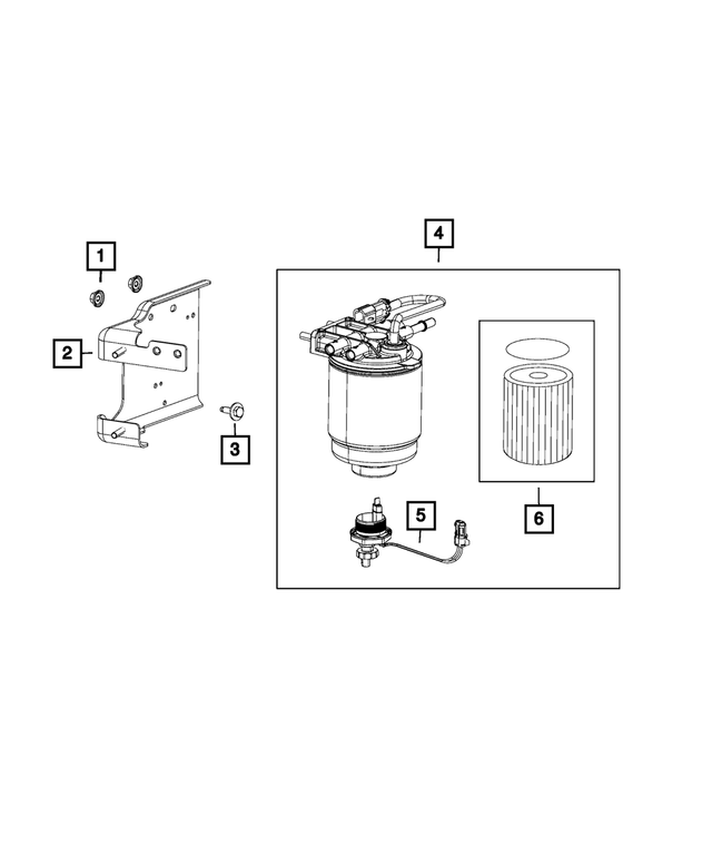 68163792AE - Fuel: Fuel/water Separator Bracket for Mopar Image image