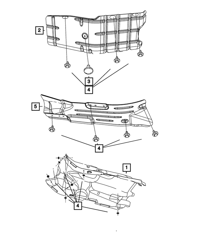 55373021AE - Exhaust: Exhaust Shield for Mopar Image