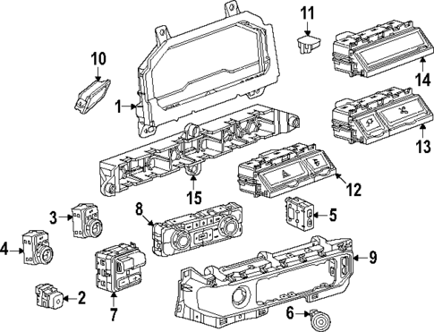 Cluster & Switches for 2025 GMC Sierra 2500 HD #2