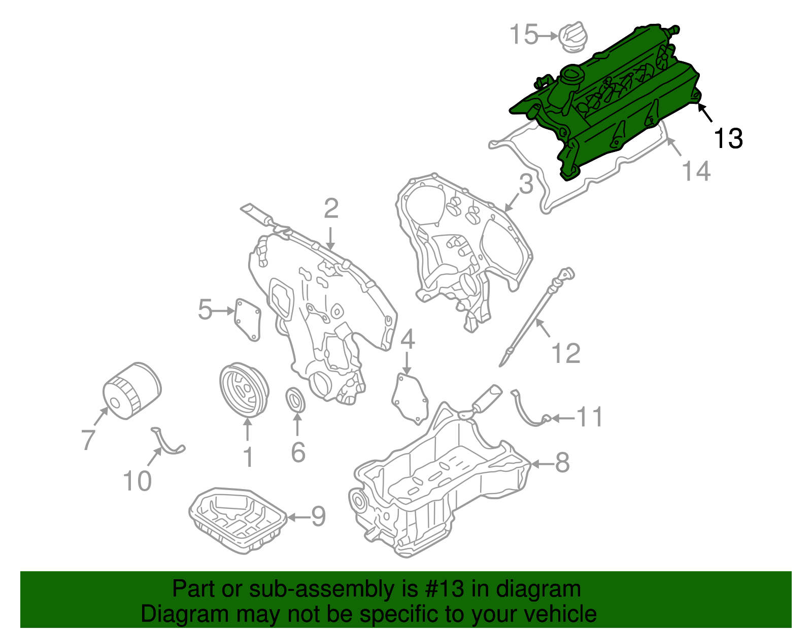13264-ZA30A - Valve Cover 2002-2009 Nissan | Nissan Parts