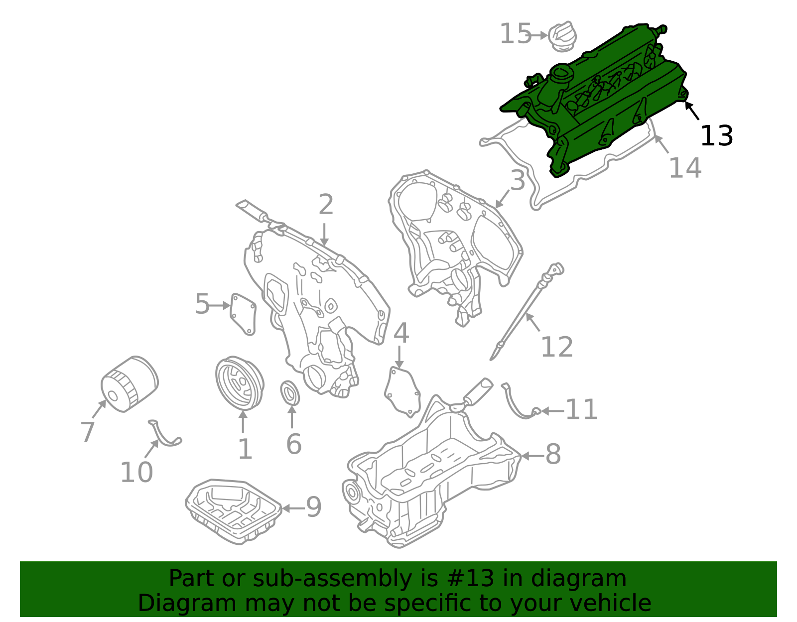 Genuine Valve Cover - 13264-ZA30A | NissanParts.cc | Nissan Parts