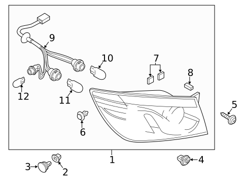 Bulbs - Chassis for 2013 Mazda CX-9 #4