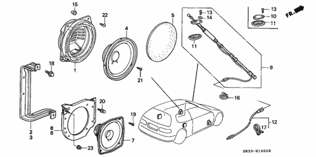 Speaker Bracket for 1995 Honda Civic #0