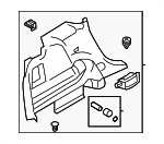 BT4Z7831013AB - Body: Quarter Trim Panel for Ford: Edge Image