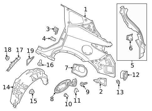 Outside Mirrors for 2016 Nissan Murano #4