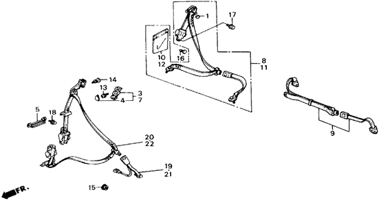 Seat Belt for 1988 Honda Accord #0