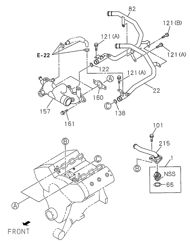 Thermostat - Piping for 1998 Acura SLX #0