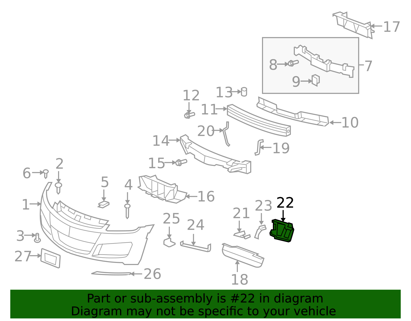 2006-2010 GM Passenger Side Front Bumper Fascia Side Bracket 15943493 ...