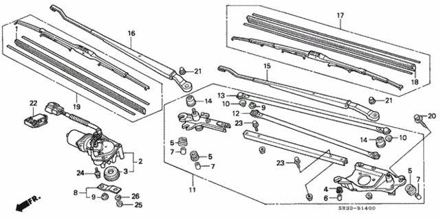 Front Wiper for 1993 Honda Civic #0