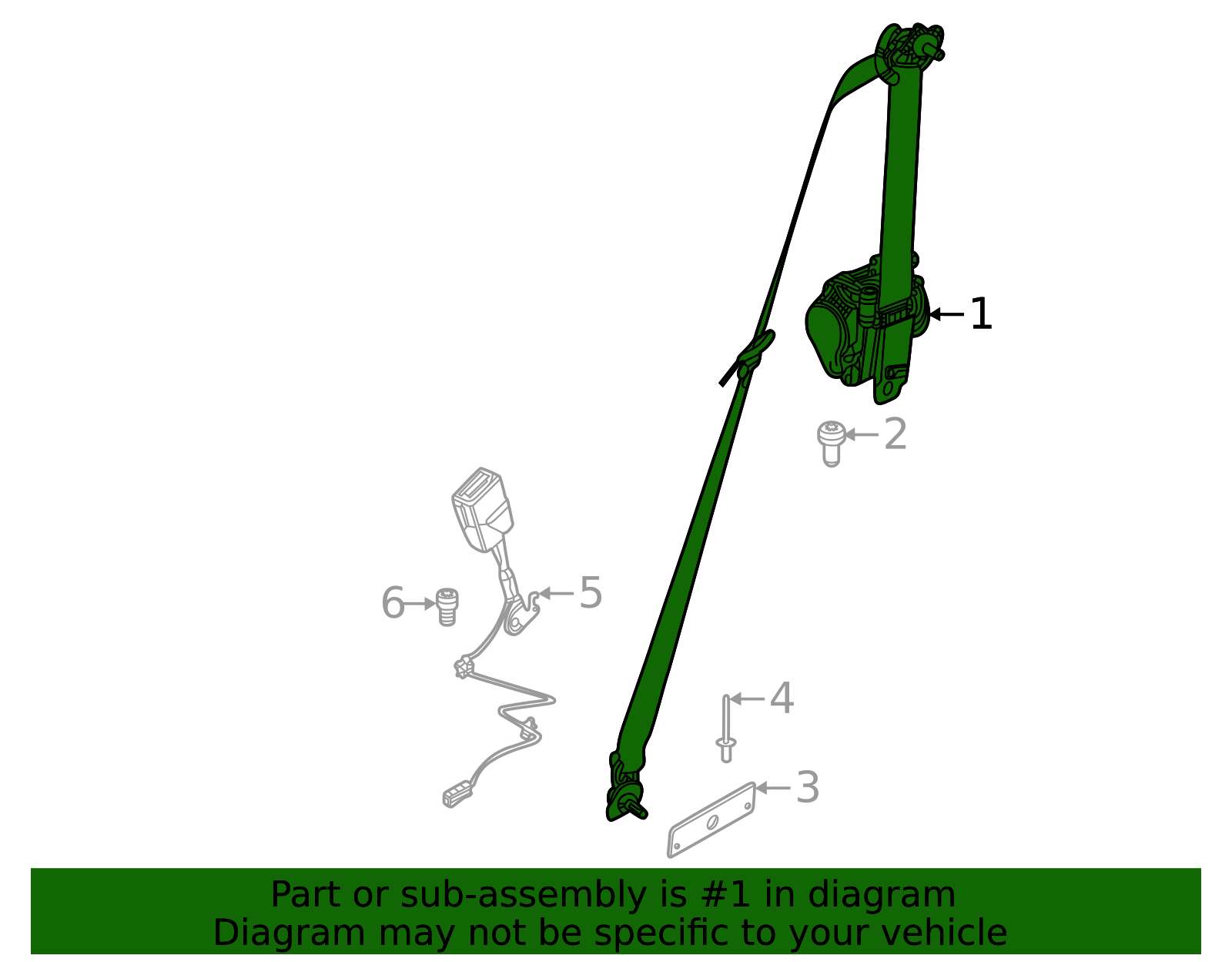Seat Belt Assembly - BMW (72117457888)