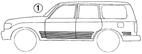 Stripe Tape for 1995 Toyota Land Cruiser #0