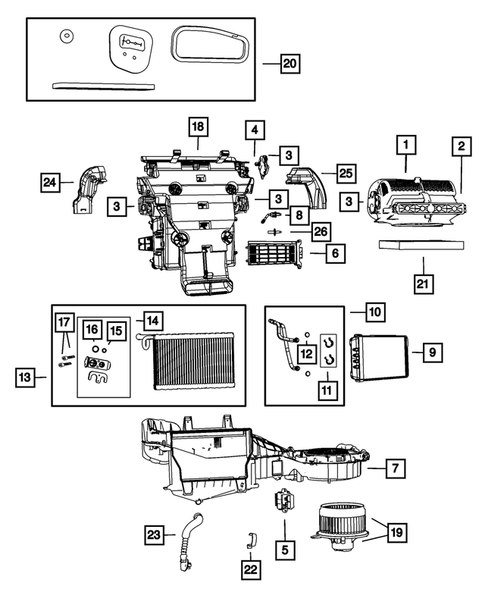 Air Conditioner and Heater Units for 2011 Jeep Grand Cherokee #0