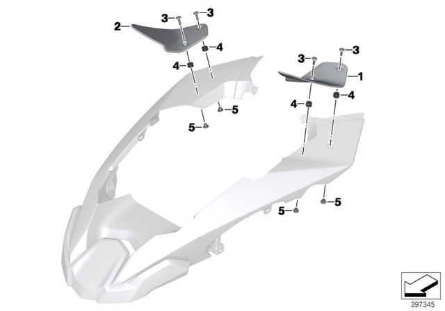 46638536949 - Frame and Mounting Parts: Wind Deflector, Left -  for BMW-Motorrad Image