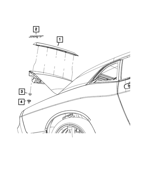 Moldings and Ornamentation for 2016 Dodge Challenger #1