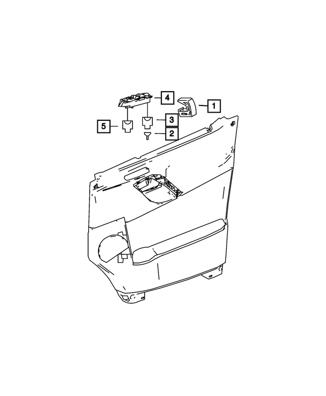 68042380AA - Electrical: Power Window Switch, Left for Mopar Image