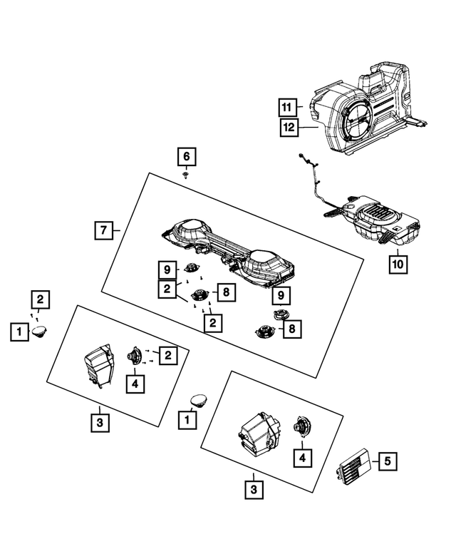 68283471AC - Electrical: Front Speaker Assembly, Left for Mopar Image image