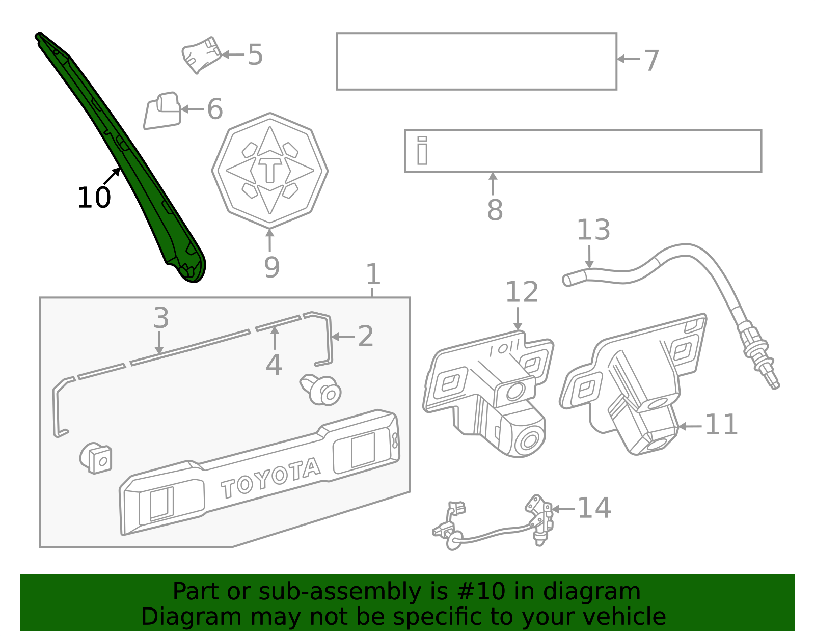 2025 Toyota 4Runner Molding Back Door 75815-35040 | Toyota Parts Center