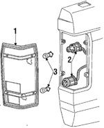 E9TZ13404B - Electrical: Tail Lamp Assembly for Ford: Bronco II Image