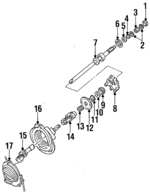 F7AZ3524AA - Steering: Upper Shaft for Ford: Crown Victoria | Lincoln: Continental, Town Car | Mercury: Grand Marquis Image