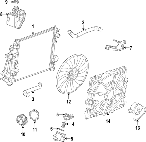 Radiator & Components for 2016 Cadillac CTS #1