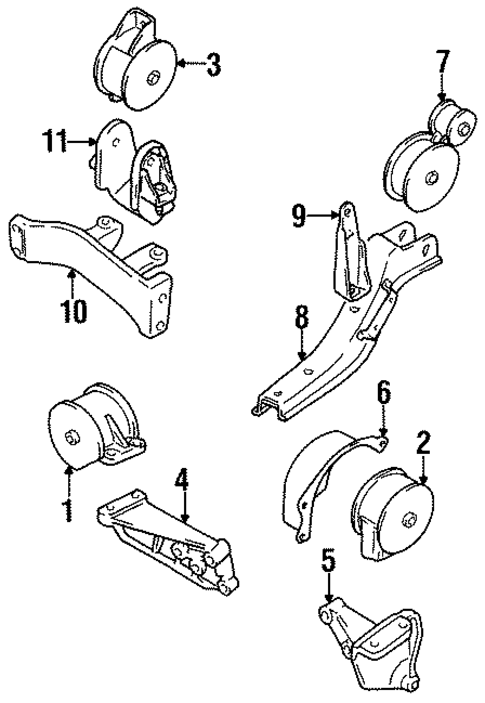 Engine & Trans Mounting for 1996 Suzuki Swift #0