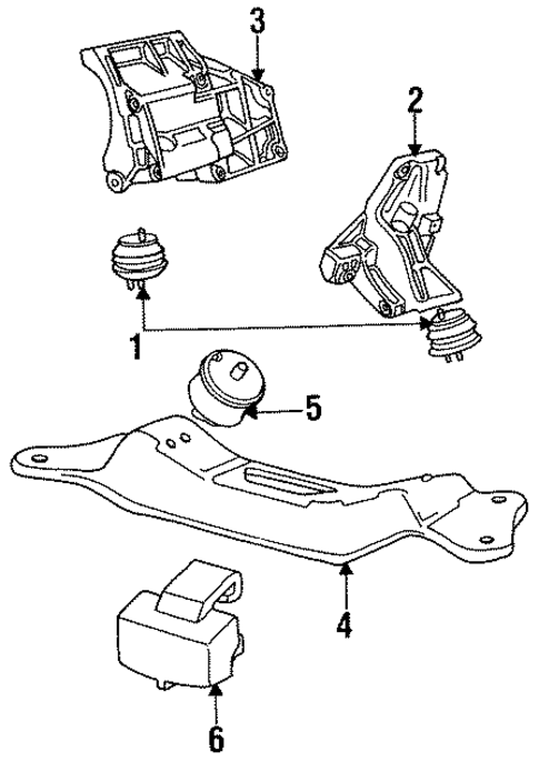 Engine & Trans Mounting for 1997 BMW 840Ci #0